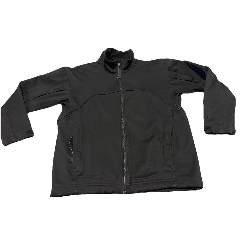 MASSIF Jacket FR Large Black Zip Up Heavy Tactical